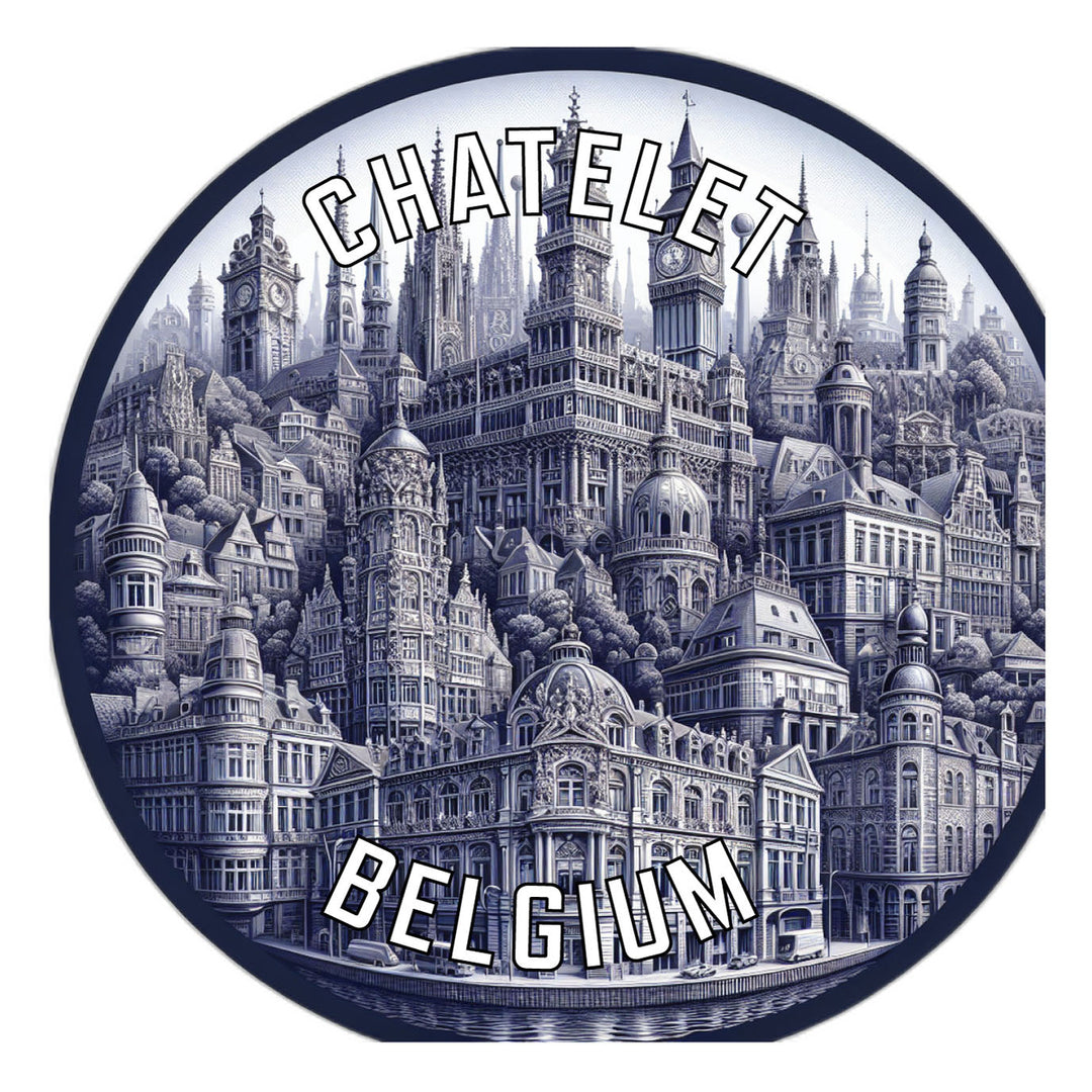 Chatelet Belgium Souvenir Vinyl Decal Sticker Image 1