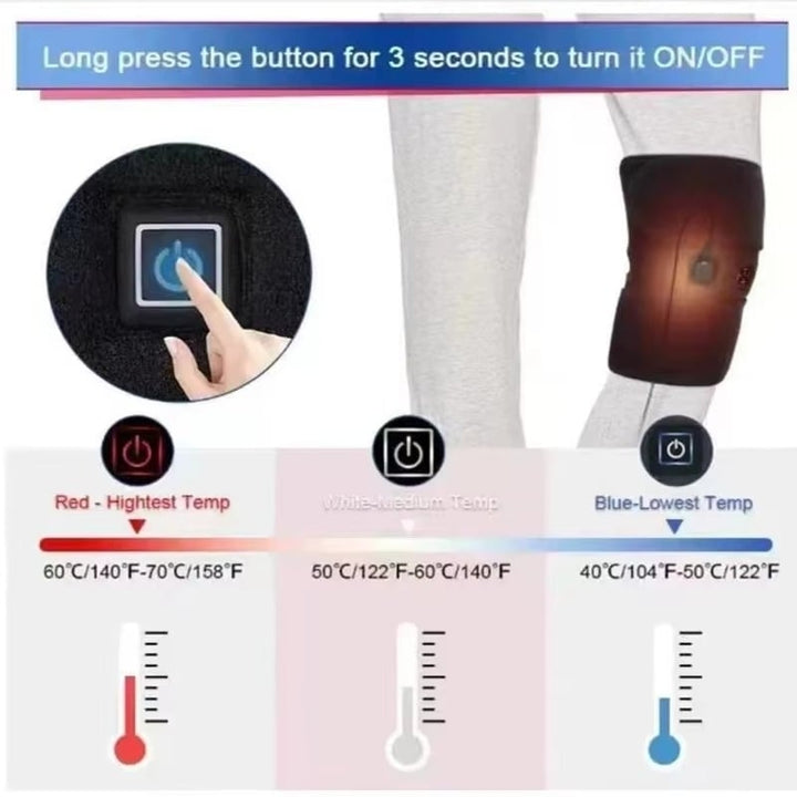 Electric Knee Pads USB Charging for Autumn and Winter Cold Protection Image 2