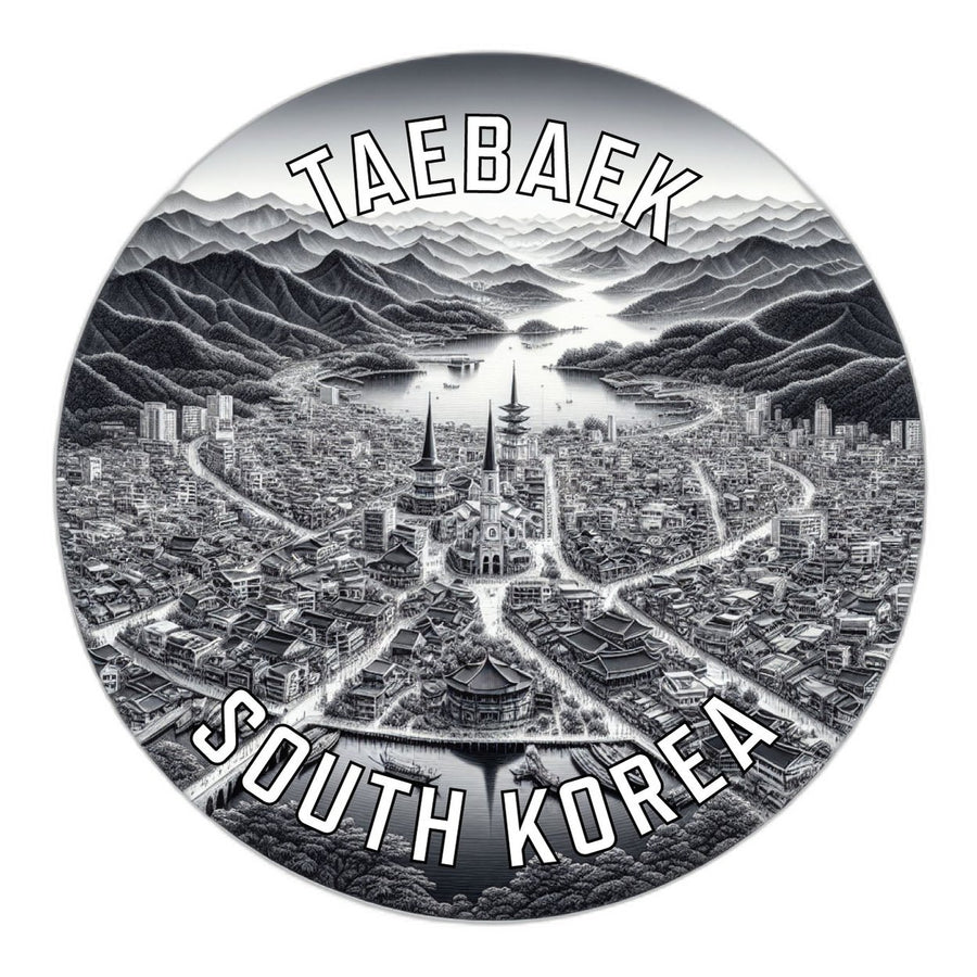 Taebaek Korea South Souvenir Die Cut Flat Magnet Image 1