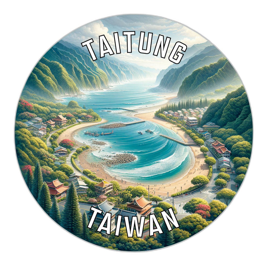 Taitung Taiwan Souvenir Die Cut Flat Magnet Image 1