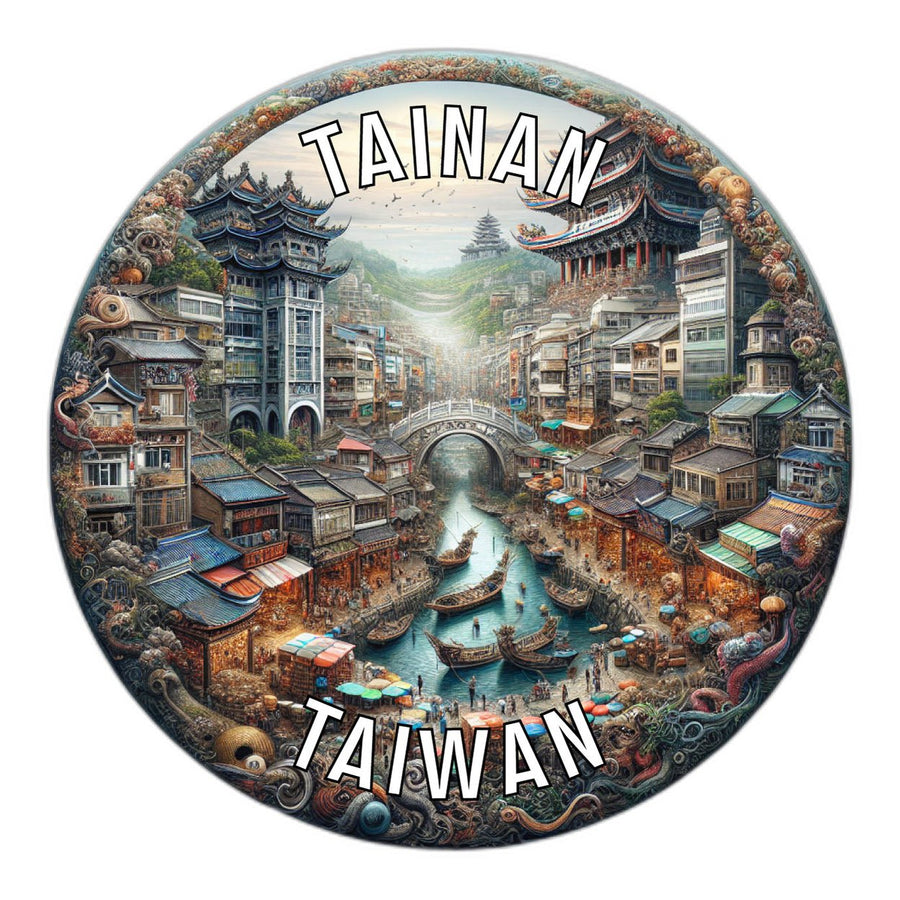 Tainan Taiwan Souvenir Die Cut Flat Magnet Image 1