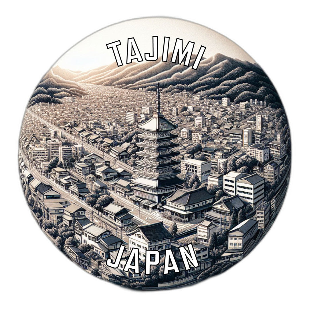 Tajimi Japan Souvenir Die Cut Flat Magnet Image 1