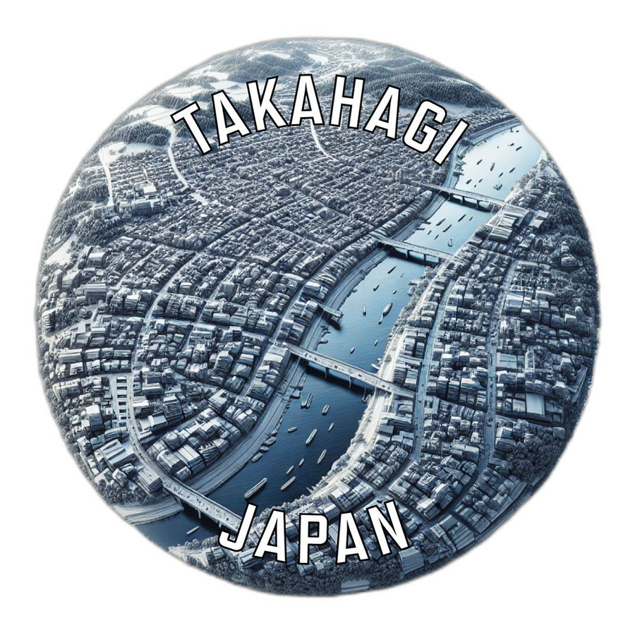 Takahagi Japan Souvenir Die Cut Flat Magnet Image 1