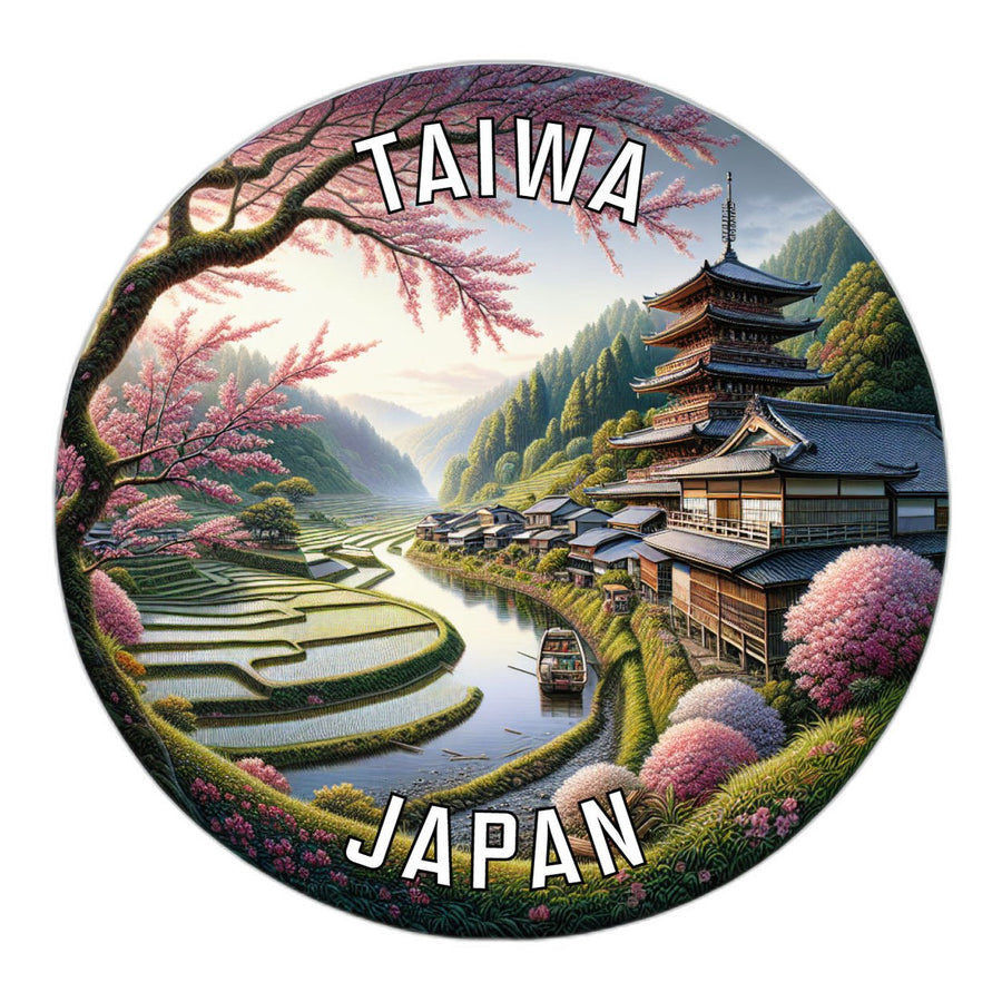 Taiwa Japan Souvenir Die Cut Flat Magnet Image 1