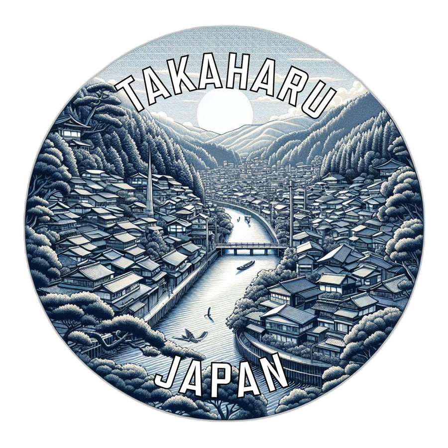 Takaharu Japan Souvenir Die Cut Flat Magnet Image 1