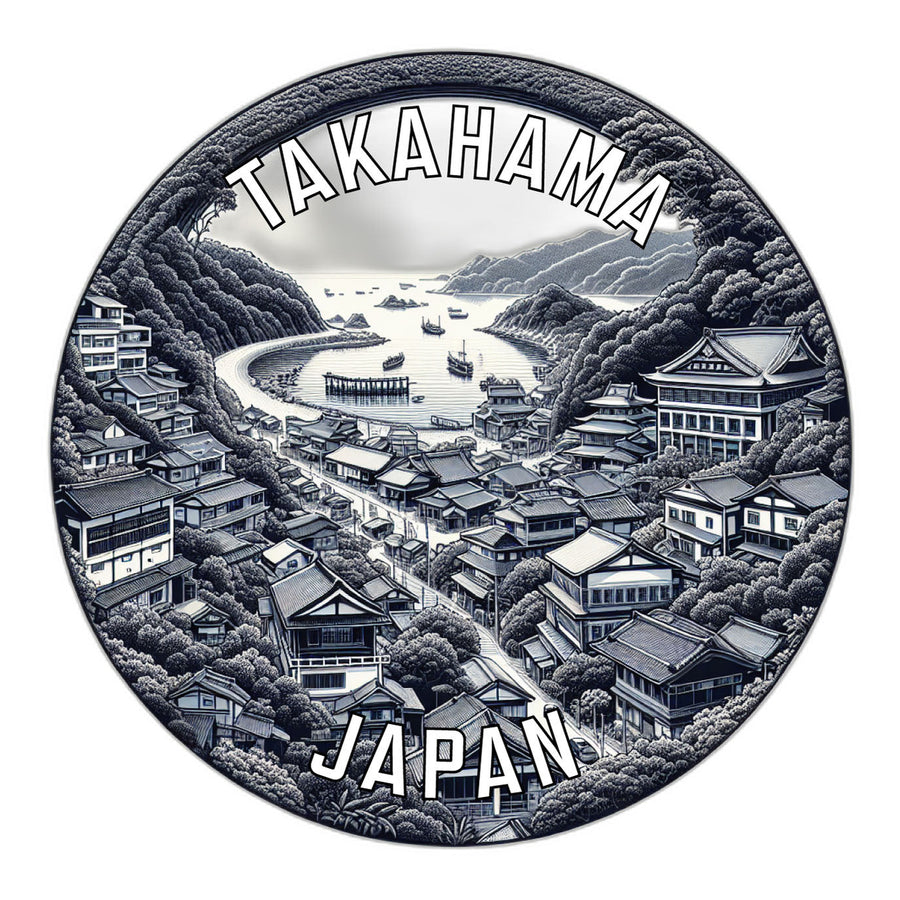 Takahama Japan Souvenir Die Cut Flat Magnet Image 1