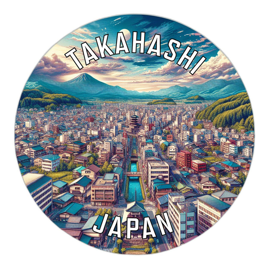 Takahashi Japan Souvenir Die Cut Flat Magnet Image 1