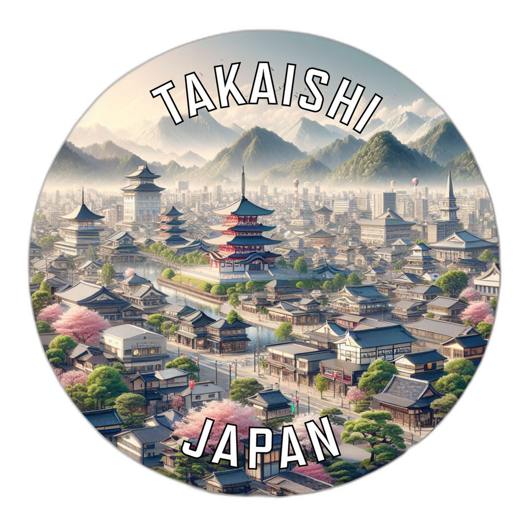 Takaishi Japan Souvenir Die Cut Flat Magnet Image 1