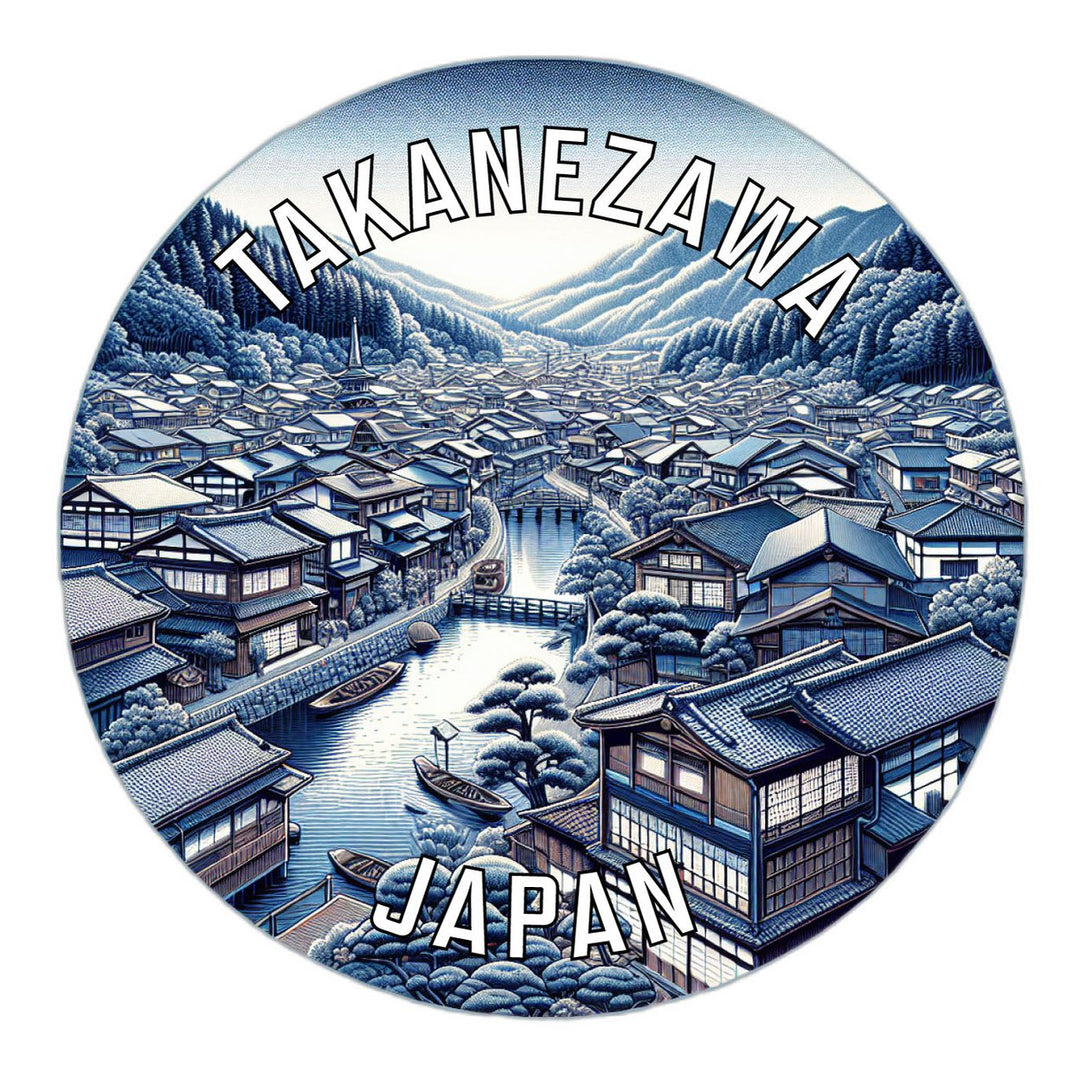 Takanezawa Japan Souvenir Die Cut Flat Magnet Image 1