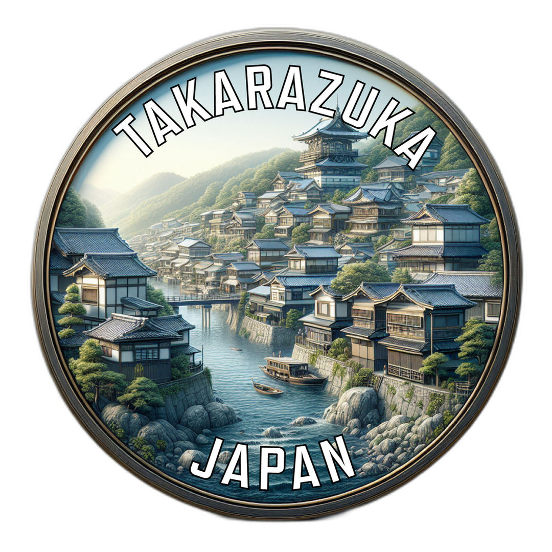 Takarazuka Japan Souvenir Die Cut Flat Magnet Image 1