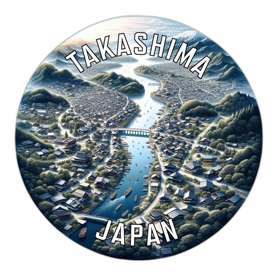 Takashima Japan Souvenir Die Cut Flat Magnet Image 1