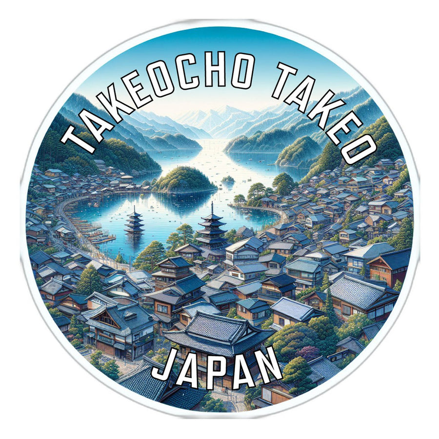 Takeocho takeo Japan Souvenir Die Cut Flat Magnet Image 1