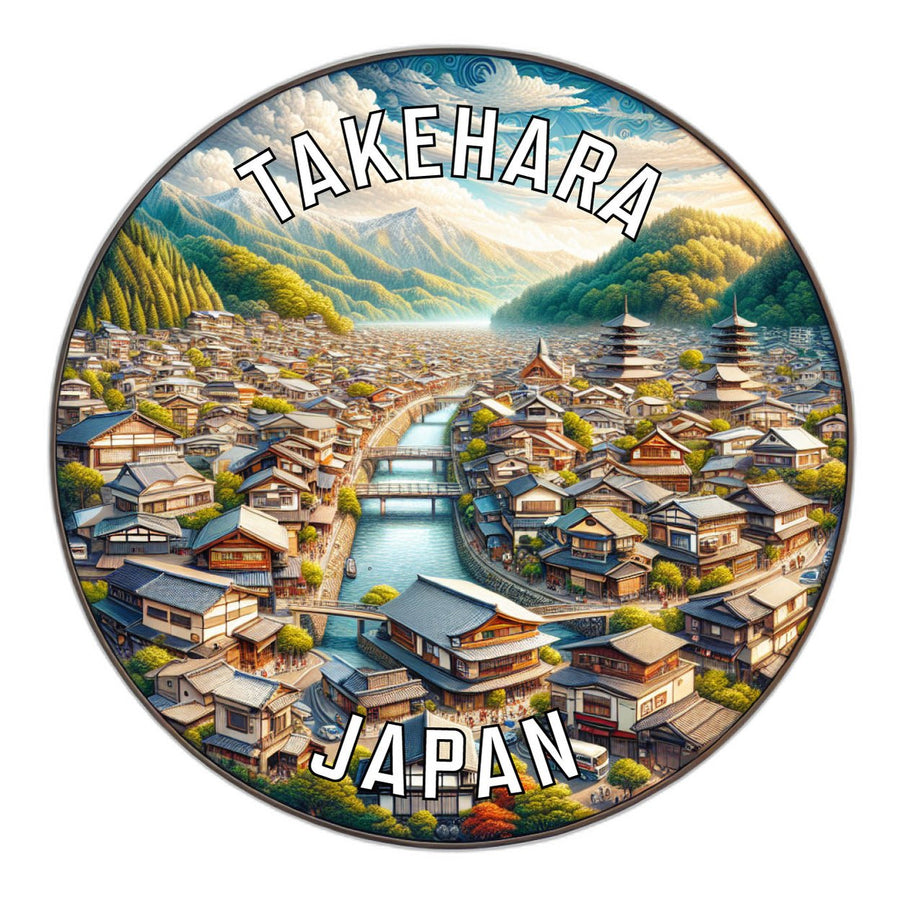 Takehara Japan Souvenir Die Cut Flat Magnet Image 1