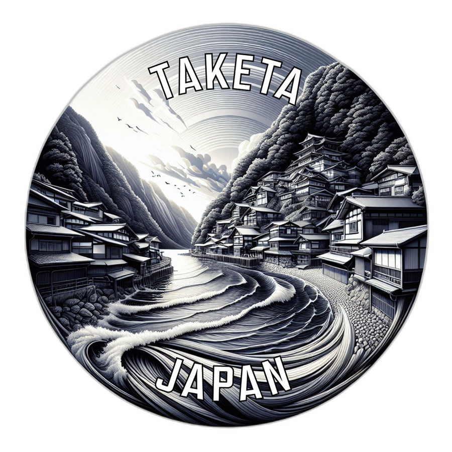 Taketa Japan Souvenir Die Cut Flat Magnet Image 1