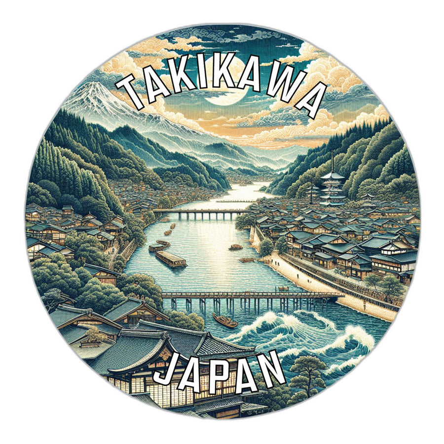 Takikawa Japan Souvenir Die Cut Flat Magnet Image 1