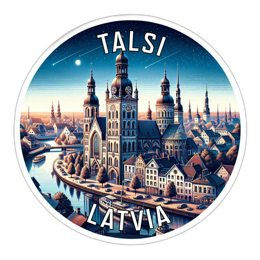 Talsi Latvia Souvenir Die Cut Flat Magnet Image 1