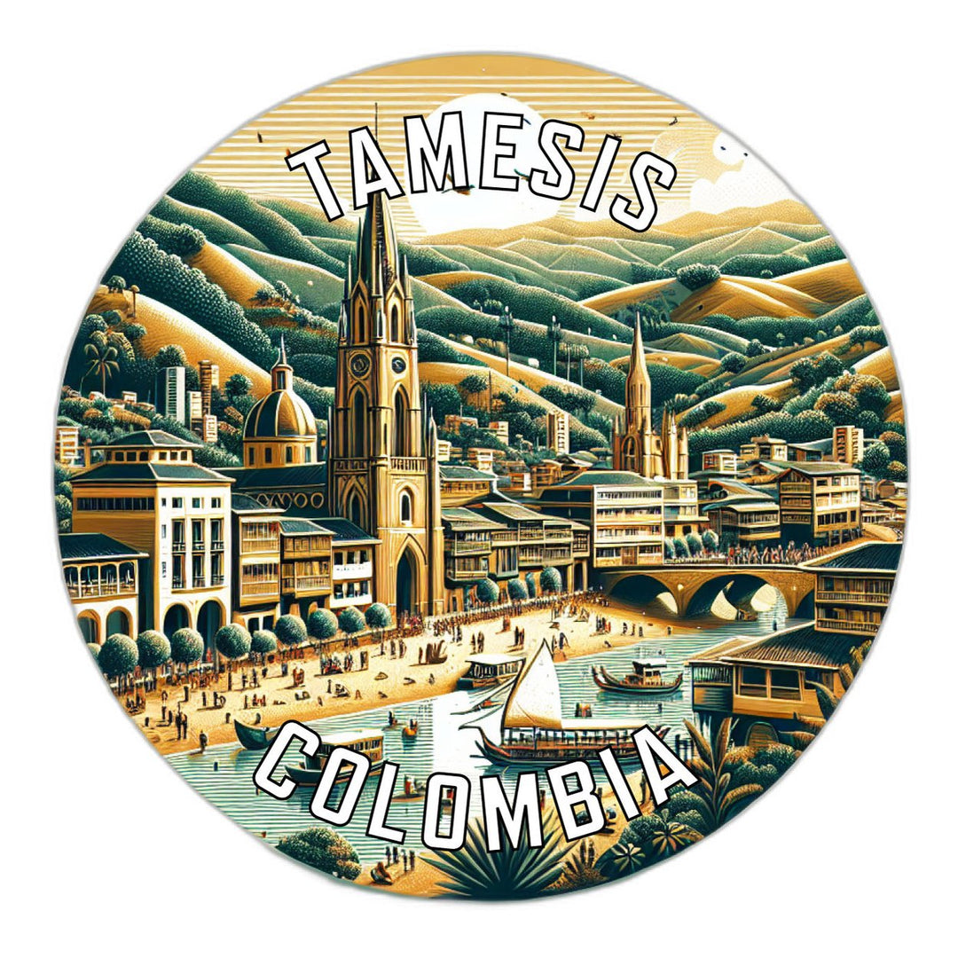 Tamesis Colombia Souvenir Die Cut Flat Magnet Image 1