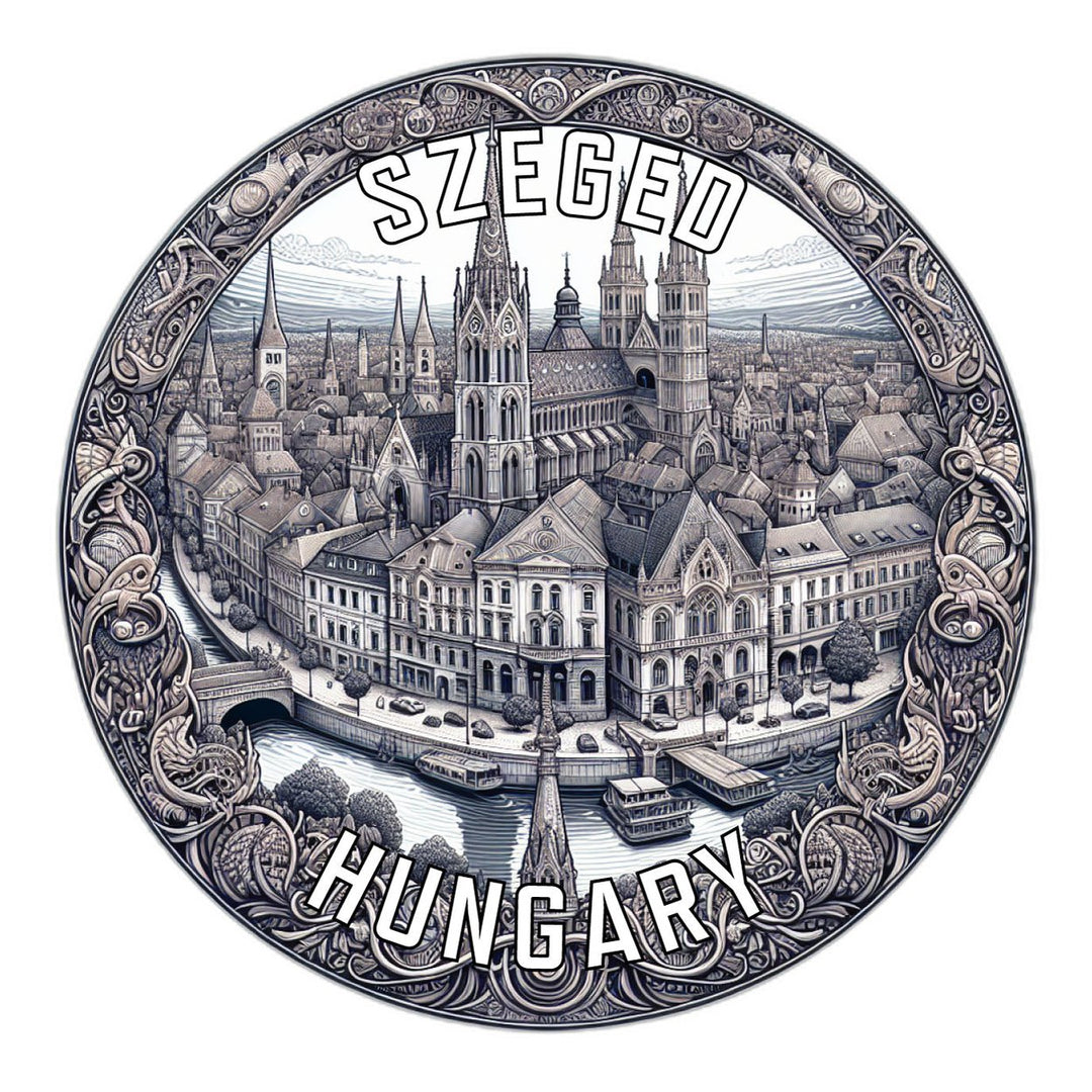 Szeged Hungary Souvenir Die Cut Flat Magnet Image 1