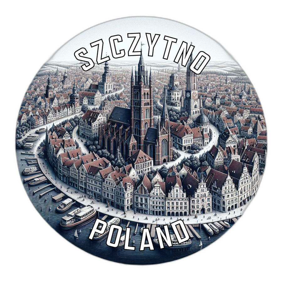 Szczytno Poland Souvenir Die Cut Flat Magnet Image 1