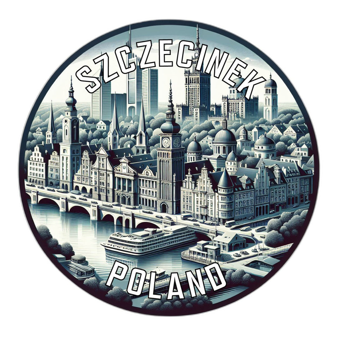 Szczecinek Poland Souvenir Die Cut Flat Magnet Image 1