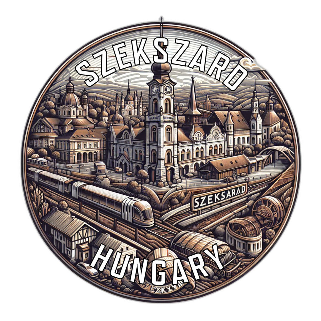 Szekszard Hungary Souvenir Die Cut Flat Magnet Image 1