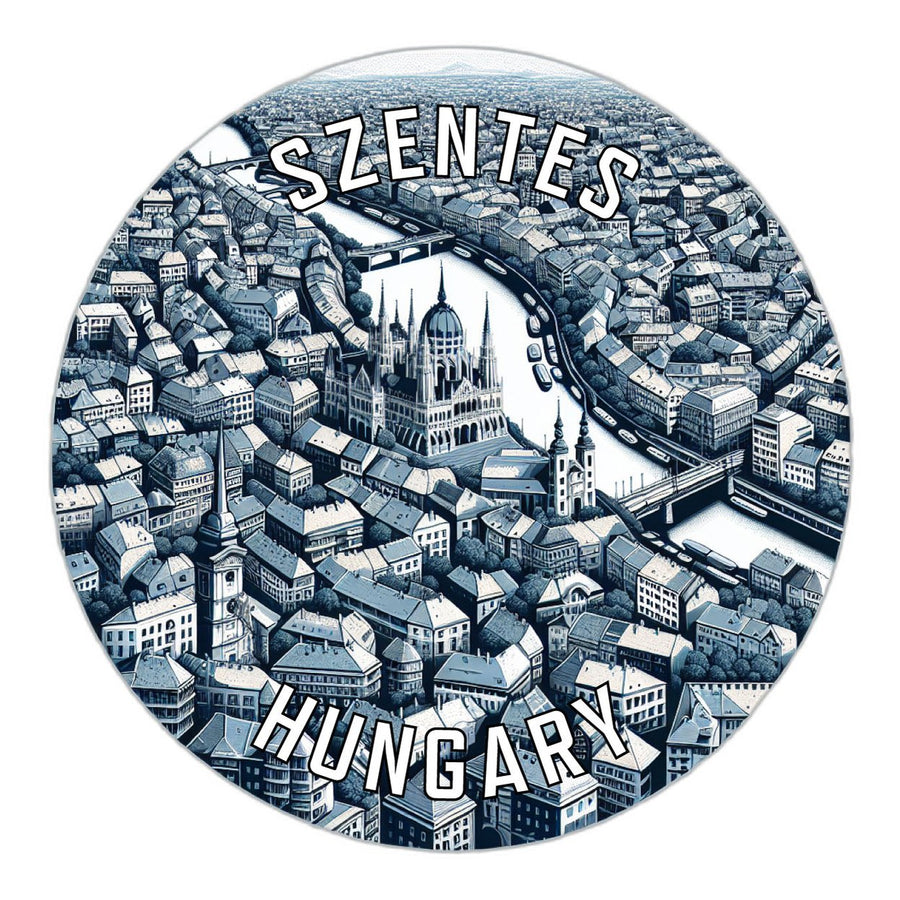 Szentes Hungary Souvenir Die Cut Flat Magnet Image 1