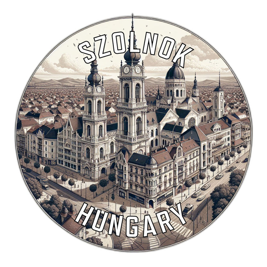 Szolnok Hungary Souvenir Die Cut Flat Magnet Image 1