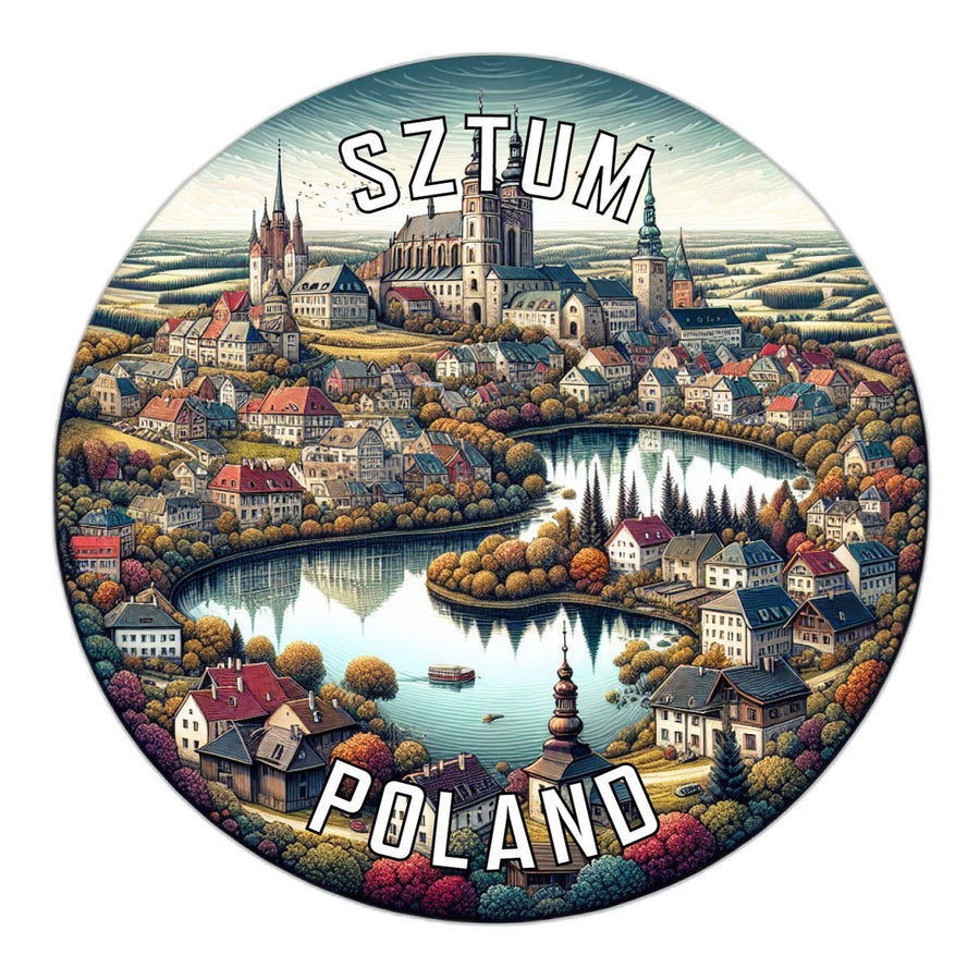 Sztum Poland Souvenir Die Cut Flat Magnet Image 1