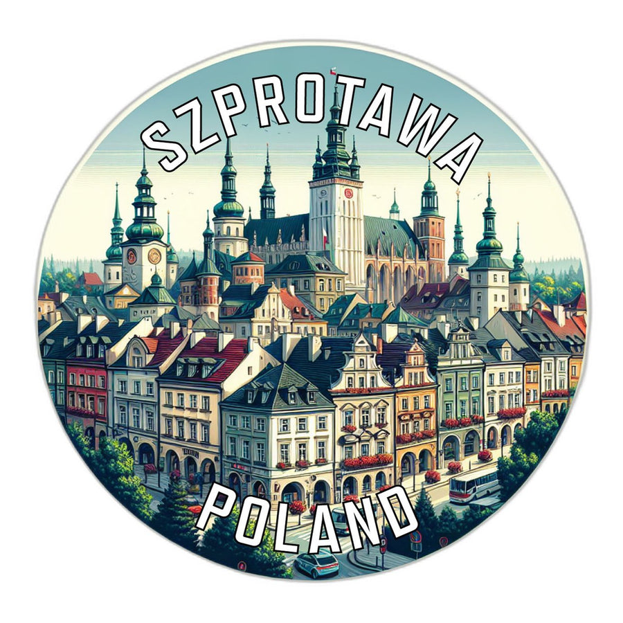 Szprotawa Poland Souvenir Die Cut Flat Magnet Image 1