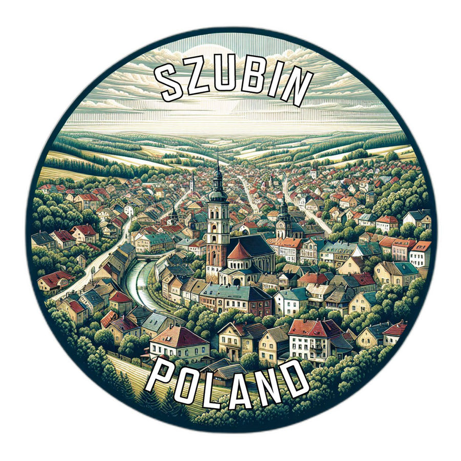 Szubin Poland Souvenir Die Cut Flat Magnet Image 1