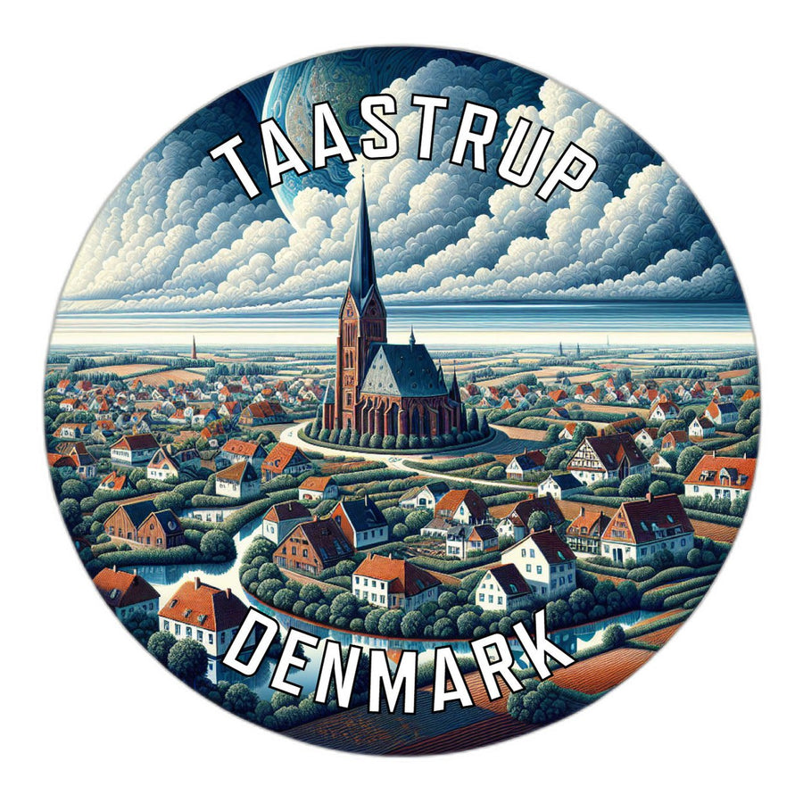 Taastrup Denmark Souvenir Die Cut Flat Magnet Image 1