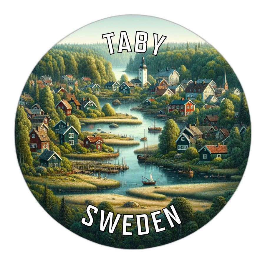 Taby Sweden Souvenir Die Cut Flat Magnet Image 1