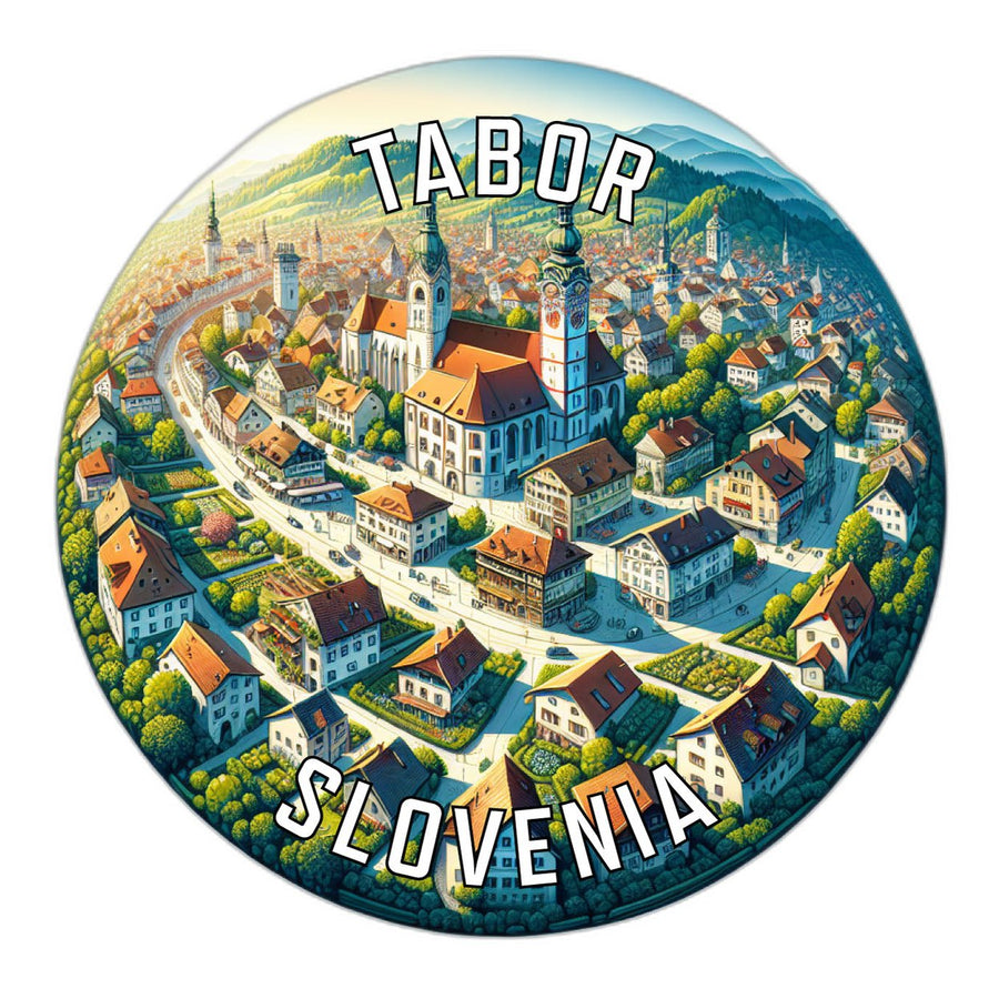 Tabor Slovenia Souvenir Die Cut Flat Magnet Image 1