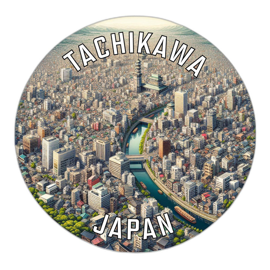 Tachikawa Japan Souvenir Die Cut Flat Magnet Image 1