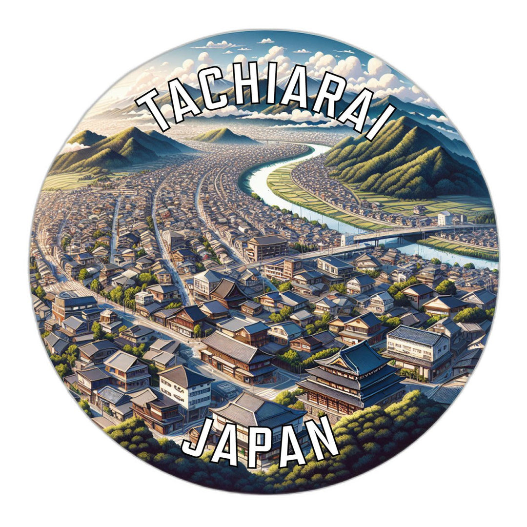 Tachiarai Japan Souvenir Die Cut Flat Magnet Image 1