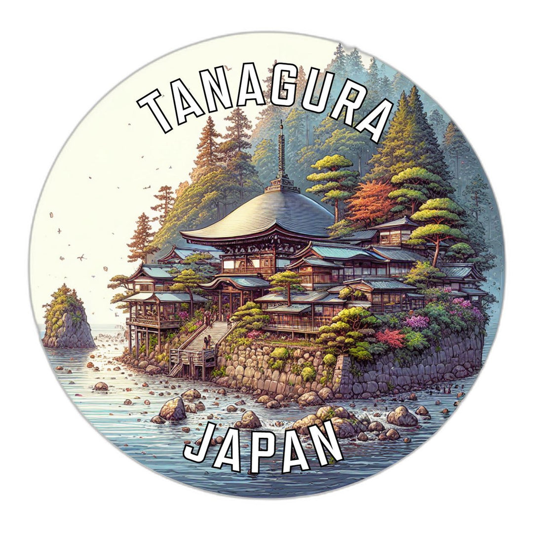 Tanagura Japan Souvenir Die Cut Flat Magnet Image 1