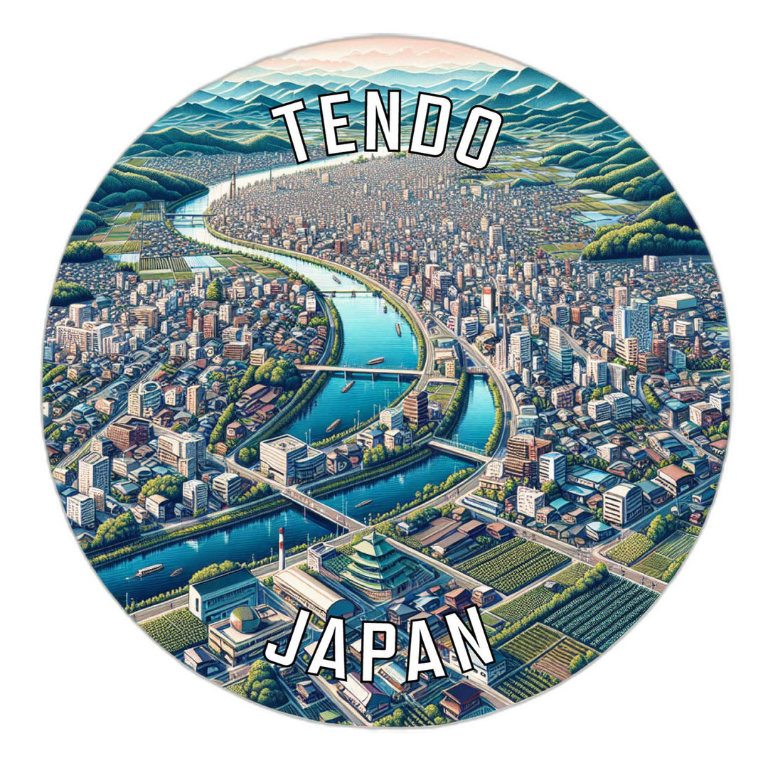 Tendo Japan Souvenir Die Cut Flat Magnet Image 1