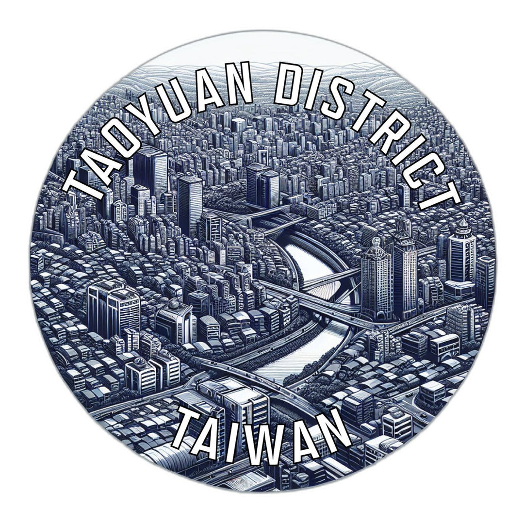 Taoyuan District Taiwan Souvenir Die Cut Flat Magnet Image 1