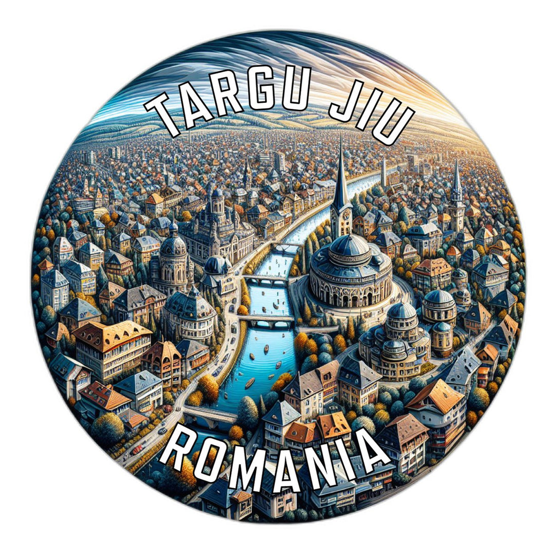 Targu Jiu Romania Souvenir Die Cut Flat Magnet Image 1