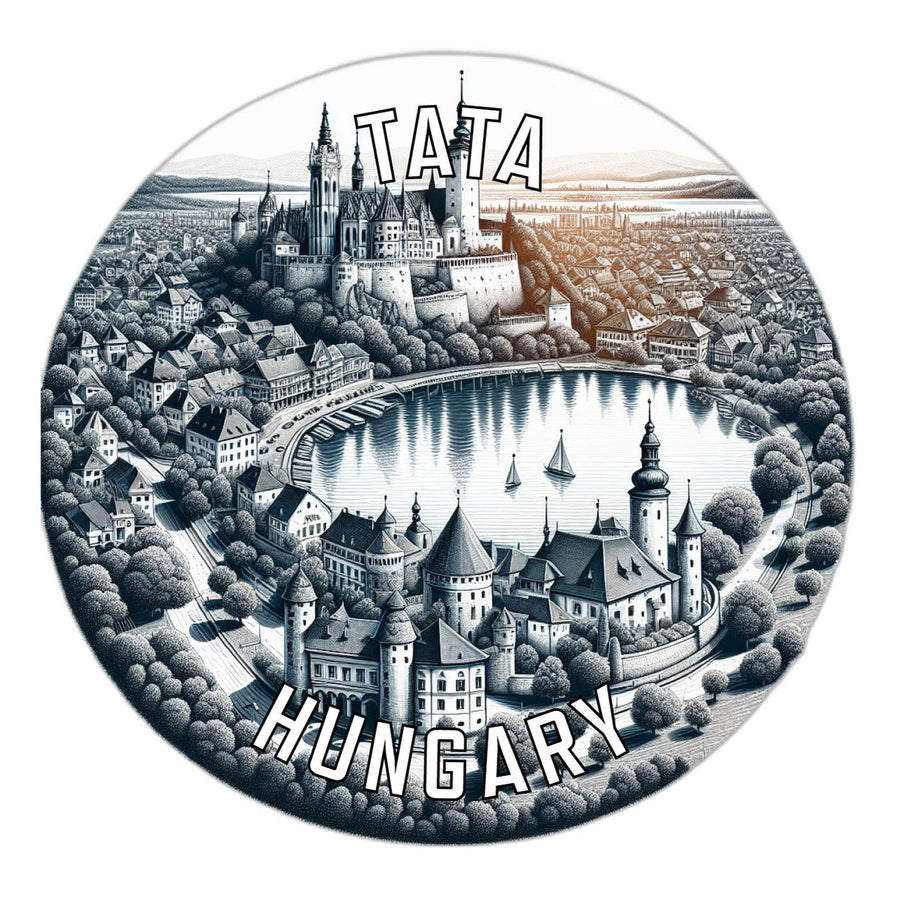 Tata Hungary Souvenir Die Cut Flat Magnet Image 1