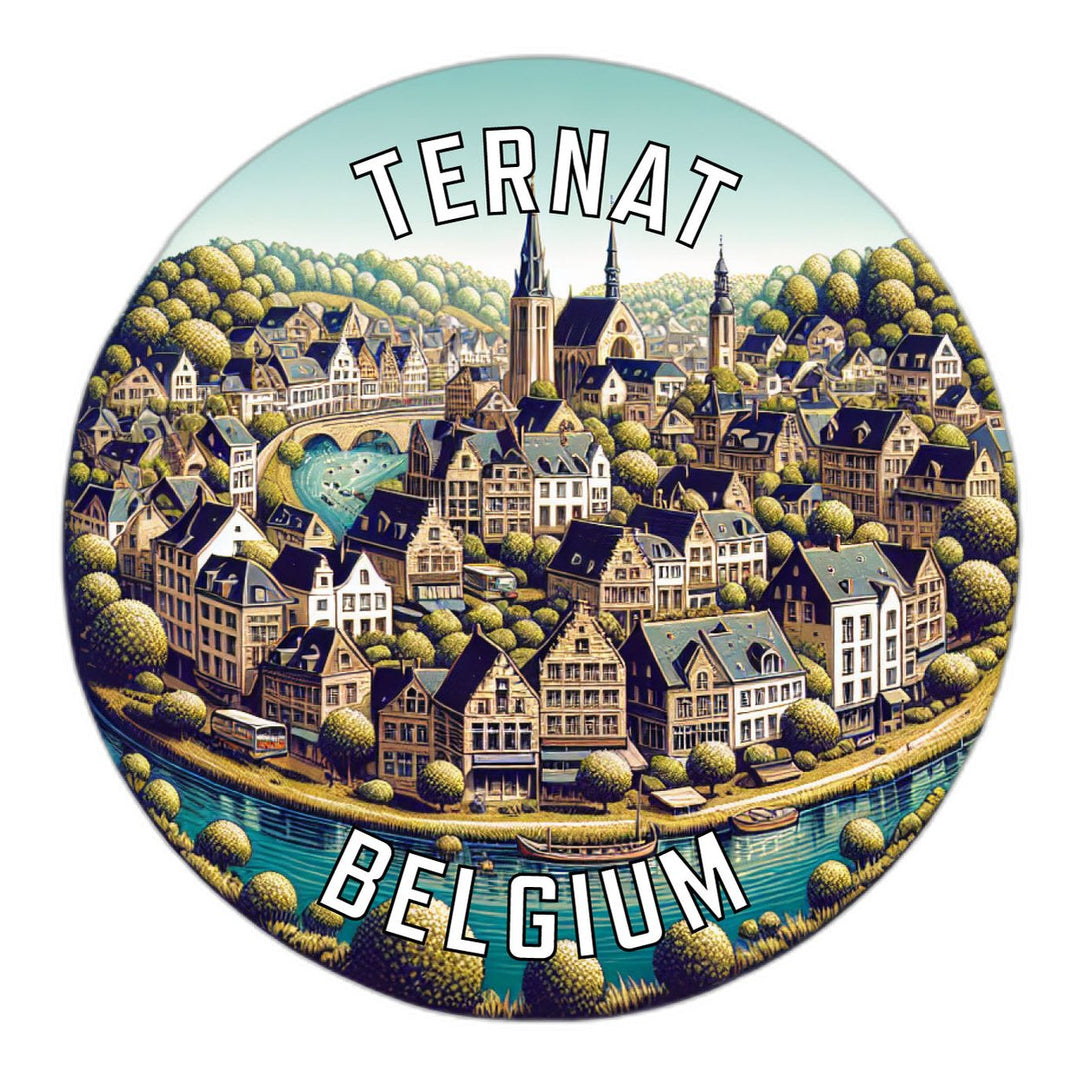 Ternat Belgium Souvenir Die Cut Flat Magnet Image 1