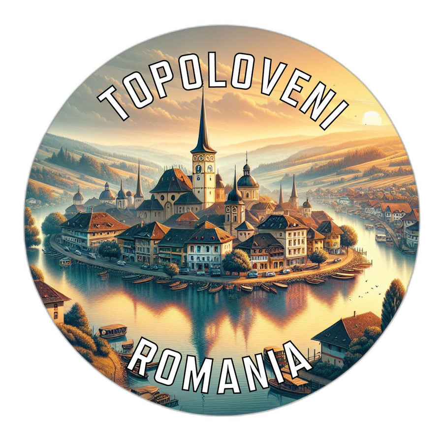 Topoloveni Romania Souvenir Die Cut Flat Magnet Image 1