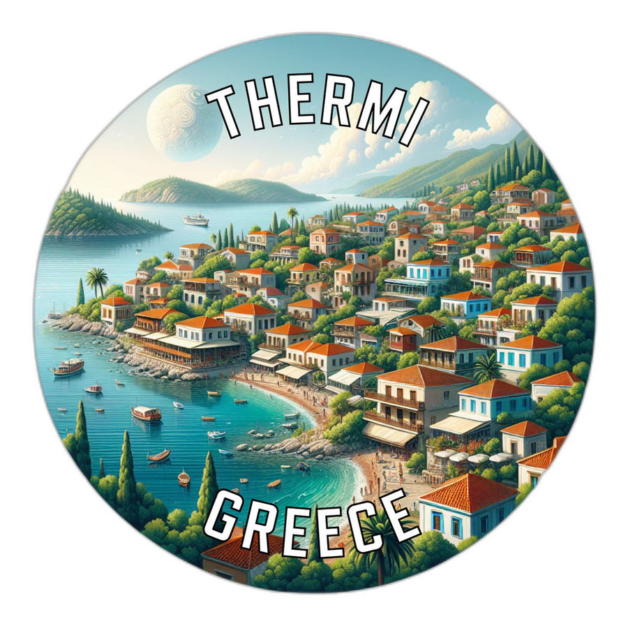 Thermi Greece Souvenir Die Cut Flat Magnet Image 1