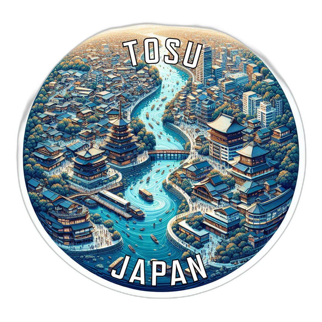 Tosu Japan Souvenir Die Cut Flat Magnet Image 1