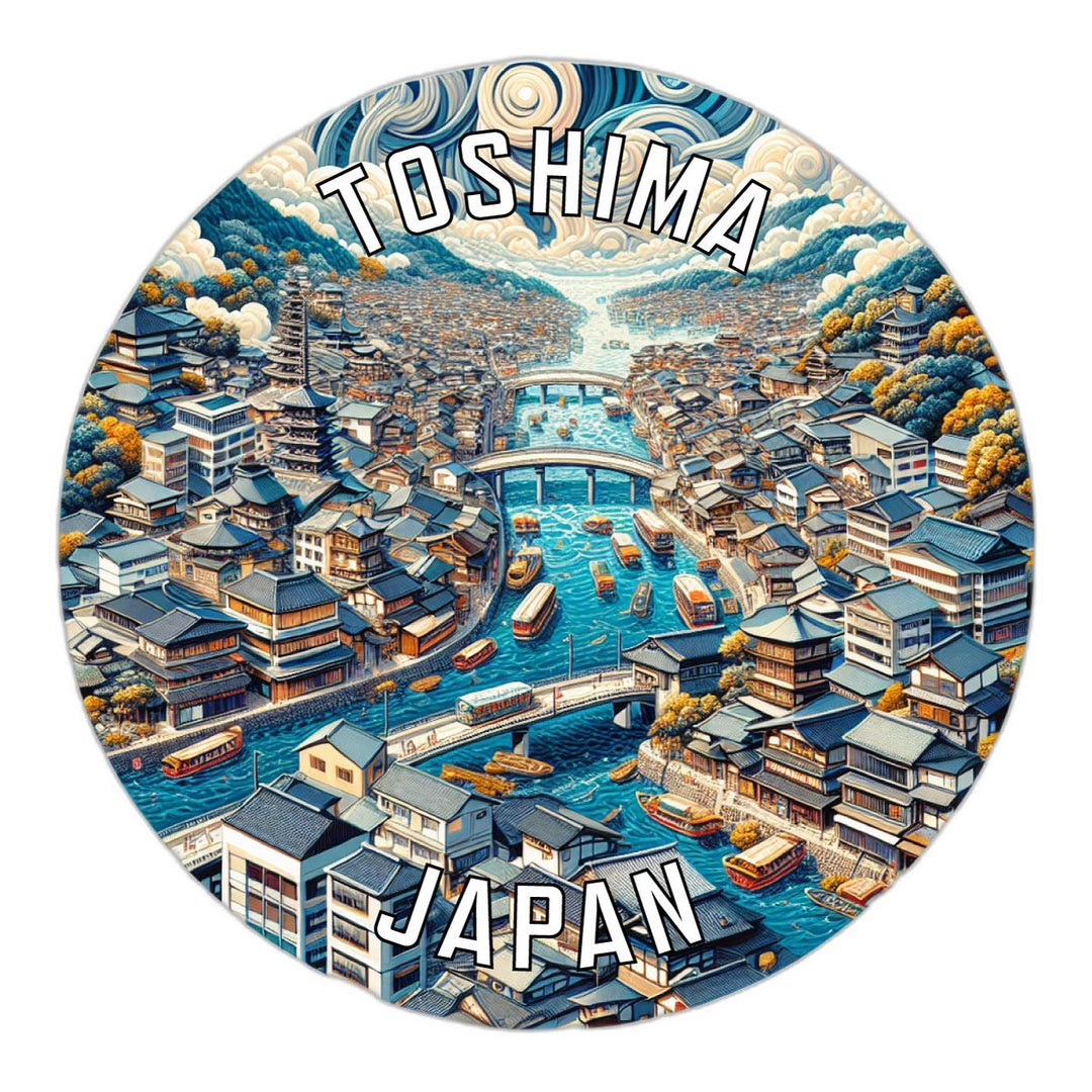 Toshima Japan Souvenir Die Cut Flat Magnet Image 1