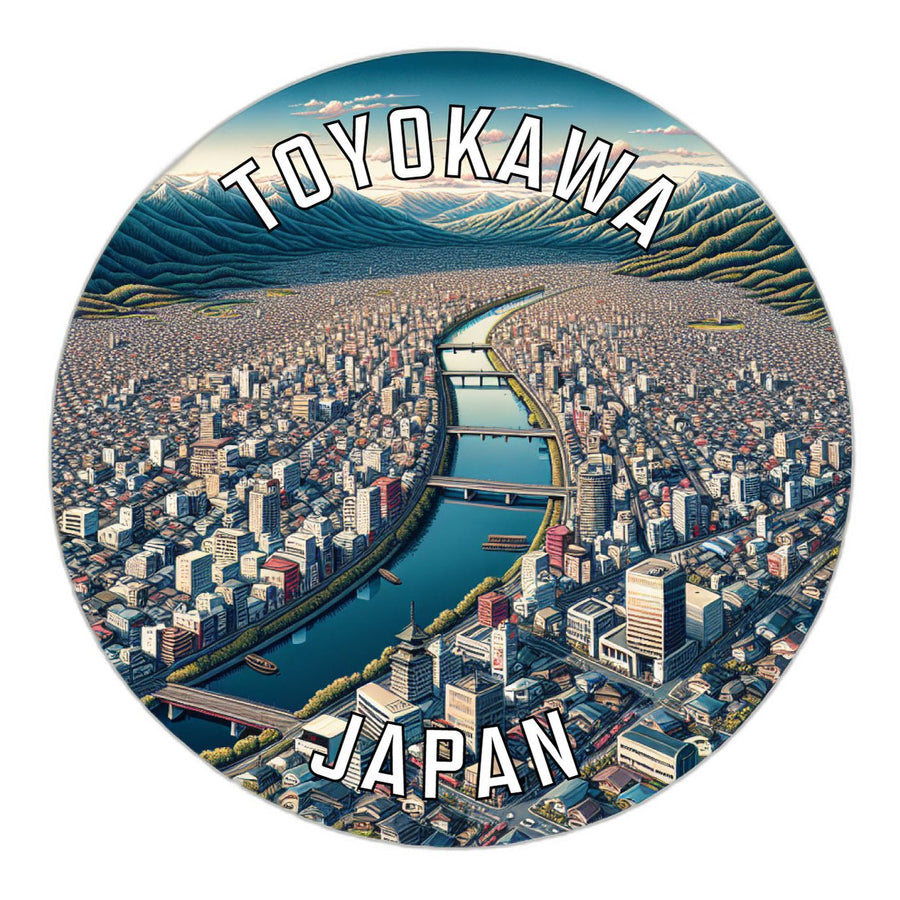 Toyokawa Japan Souvenir Die Cut Flat Magnet Image 1