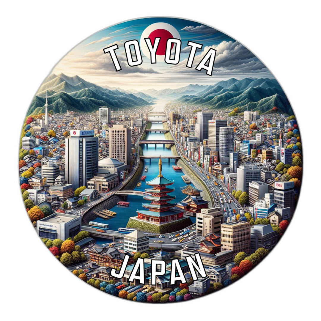 Toyota Japan Souvenir Die Cut Flat Magnet Image 1