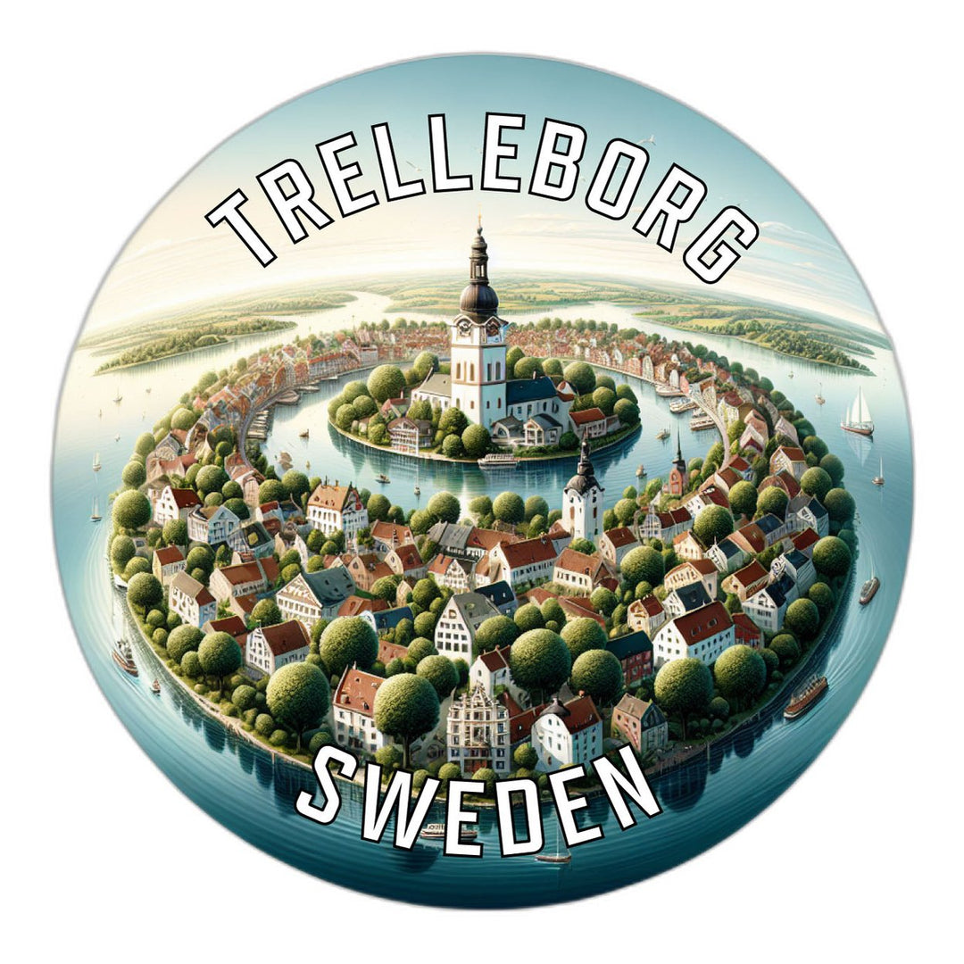 Trelleborg Sweden Souvenir Die Cut Flat Magnet Image 1