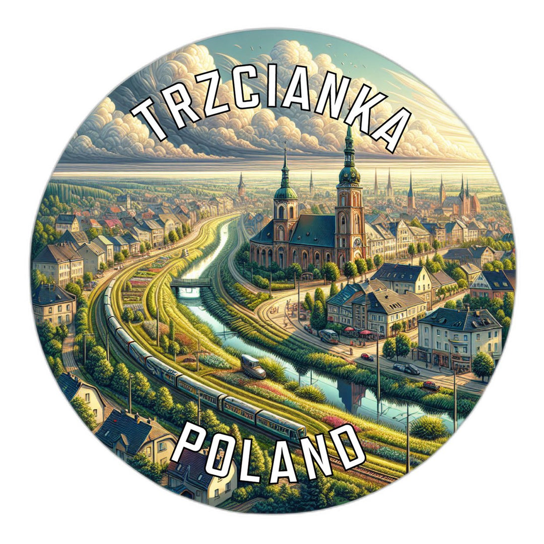 Trzcianka Poland Souvenir Die Cut Flat Magnet Image 1