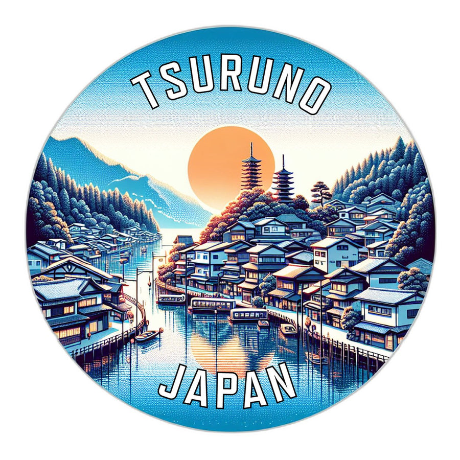 Tsuruno Japan Souvenir Die Cut Flat Magnet Image 1